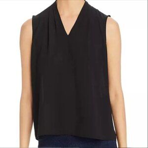 T Tahari ‘Edie’ Pleat V-Neck Blouse (s)